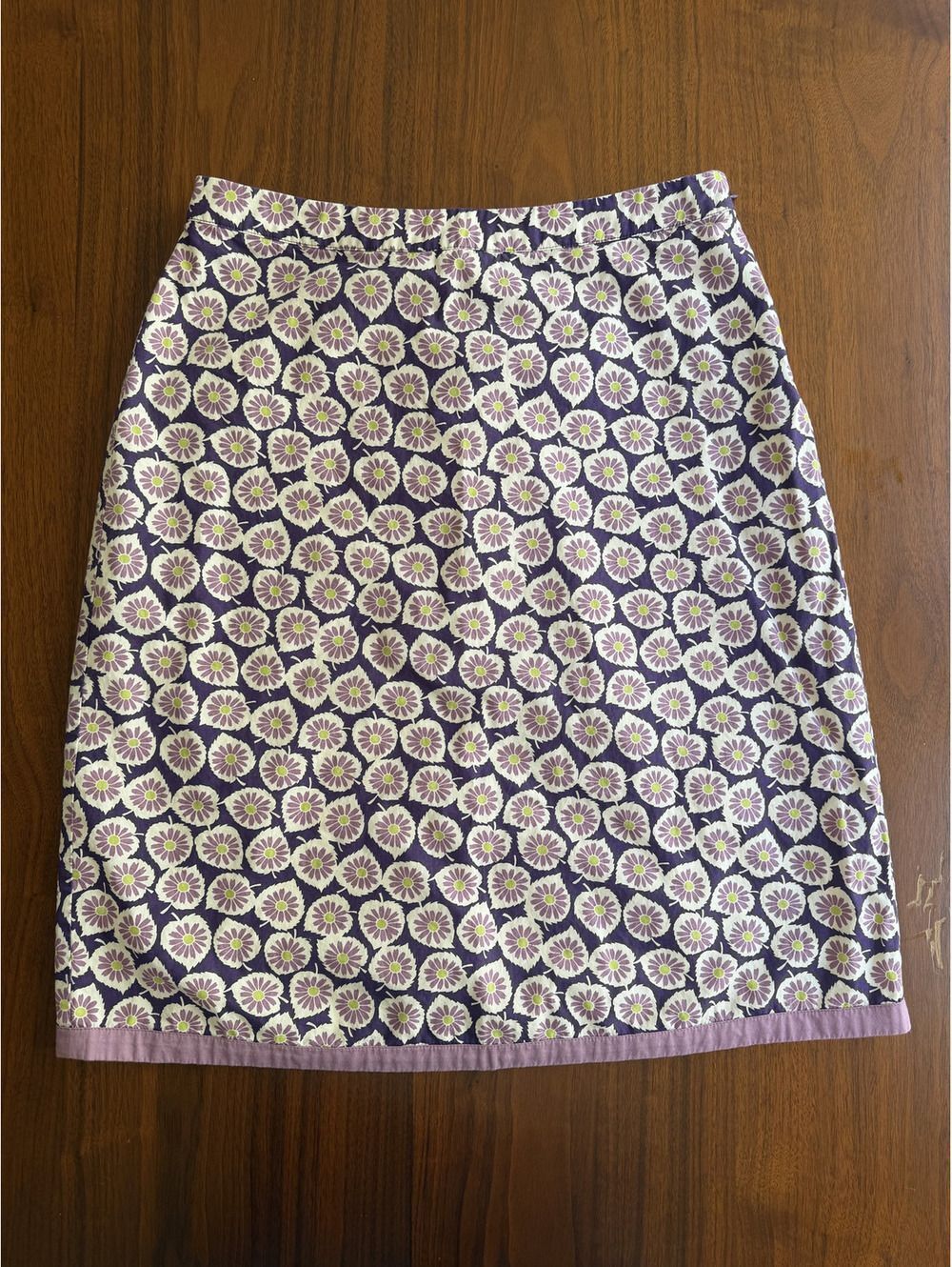 Boden Women's Floral Pattern Purple Skirt - Size 6